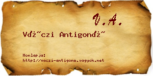 Váczi Antigoné névjegykártya